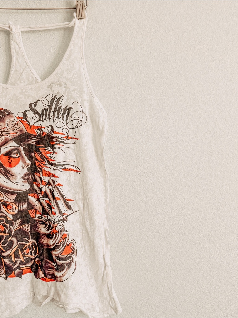 Sullen Angels Sea of Sorrows Racerback Tank Top. Size Medium